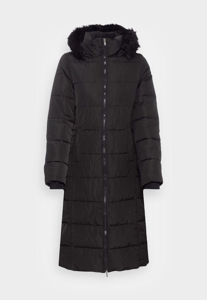 Manteaux Anna Field LONG PUFFER WITH HOOD Noir Femme | BID-2312619